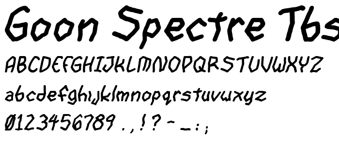 goon spectre TBS Bold Italic font